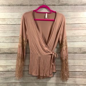 Xhileration wrap blouse NWOT